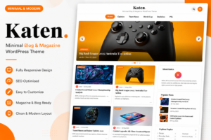 KATEN BLOG – Minimal Blog & Magazine WordPress Theme