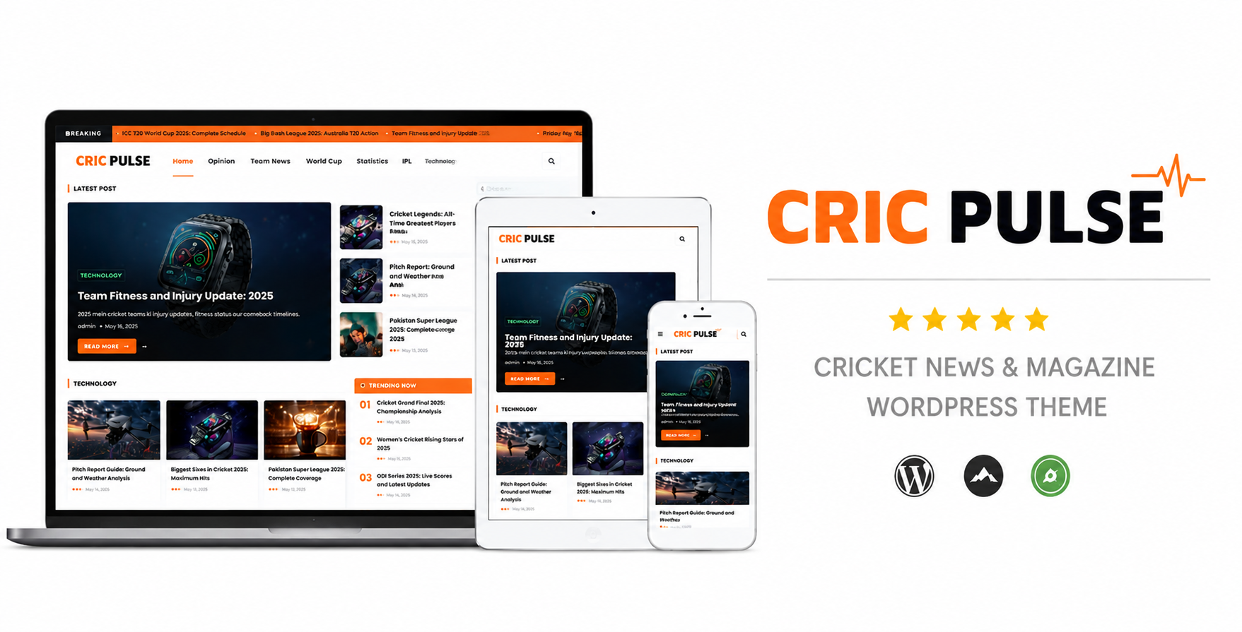CricPulse – Premium Cricket Magazine WordPress Theme