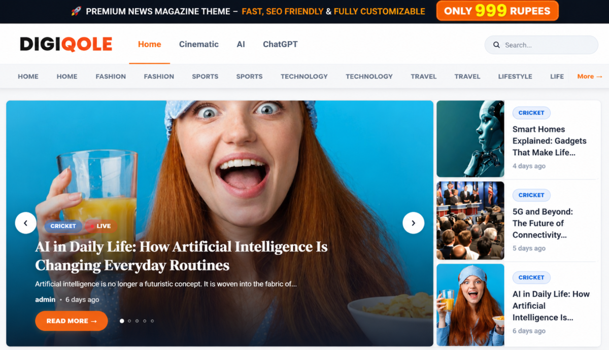 News Magazine WordPress Theme – Editorial & Online Magazine Website Design