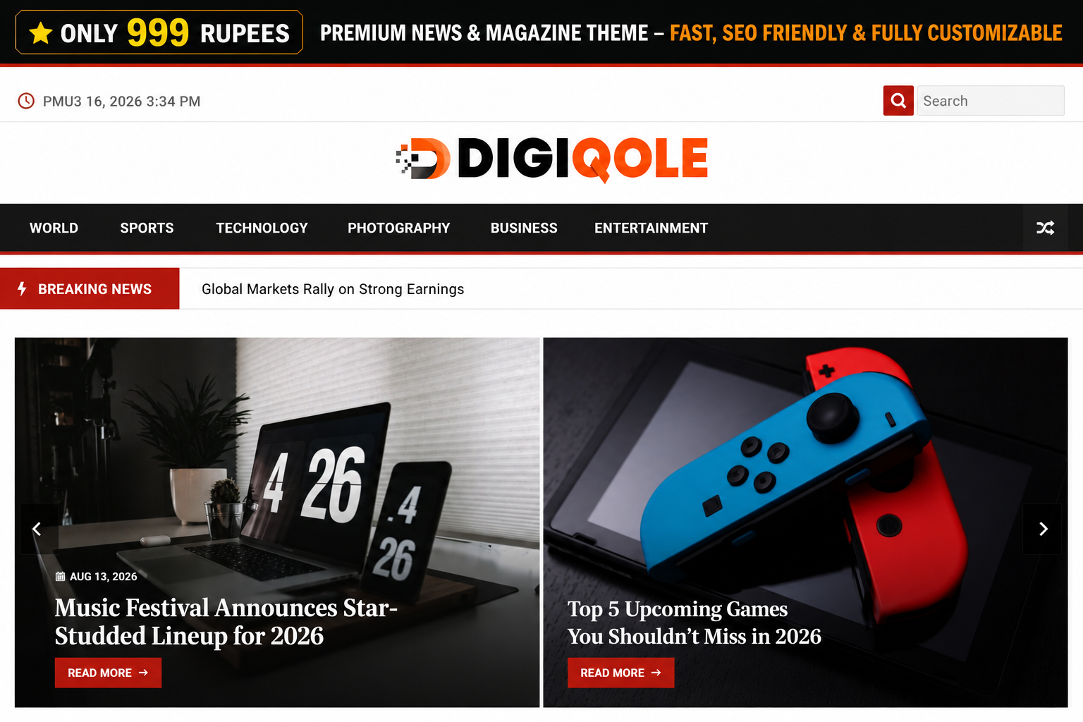 WebThemeShop – Responsive WordPress News  Magazine Theme - WebTheme.shop