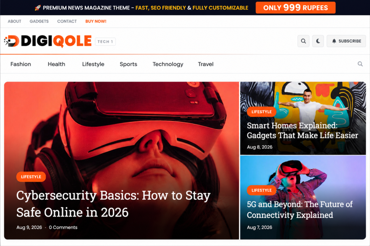 Online Newspaper WordPress Theme – Digital Newspaper Website Design